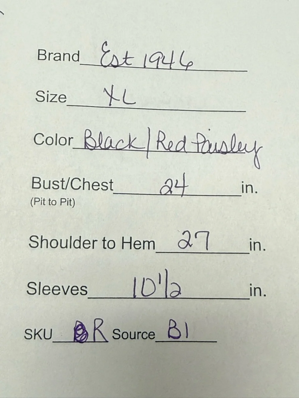 Est. 1946 Paisley Floral Blouse Black Red Keyhole Neck Boho Chic Lightweight Top - Picture 11 of 11